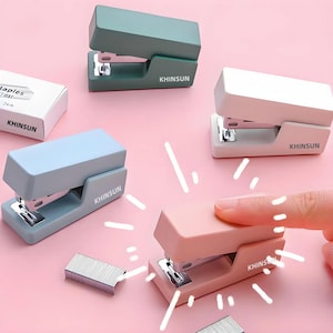 Mini Stapler Set - Portable Colorful Office Stapler - Small Desktop Stapler - Student Office Supplies - Stationery Supplies