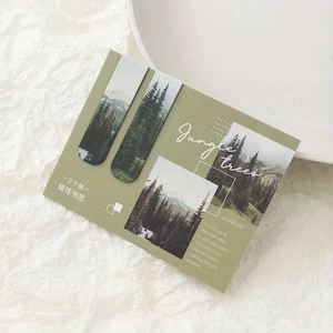 Segnalibri magnetici Jungle Tree / Set da 2 / Segnalibri ispirati alla natura per gli amanti dei libri / Accessori per la lettura