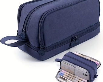Premium Oxford Pencil Case | Large Capacity Stationery Organizer | Durable School Office College Supply Holder | Student Gift Stationary