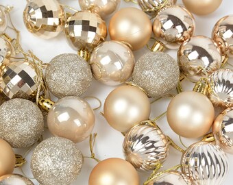 Luxury Shatterproof Ornaments | Modern Christmas Tree Balls | Premium Glass Bauble Set | Holiday Decor 2024