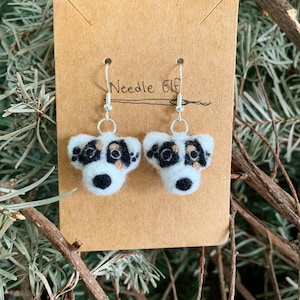 Custom Felted Pet Earrings