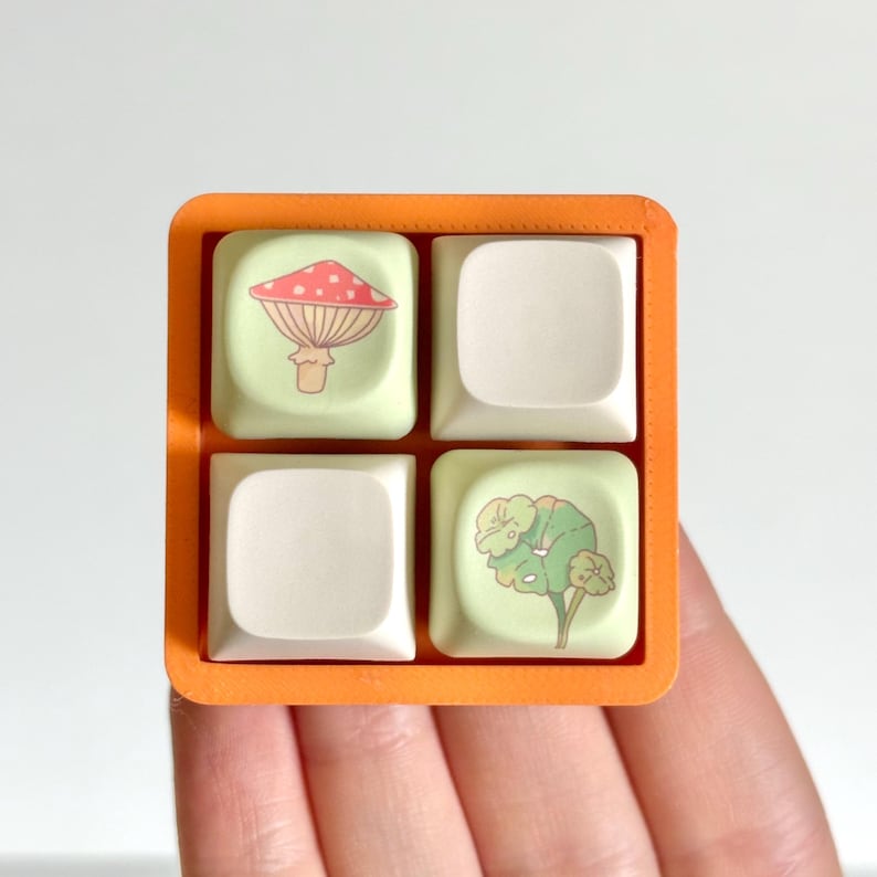 4 Button Desktop ASMR ADHD Sensory Fidget Toy Keychain - Creamy Clicky ...