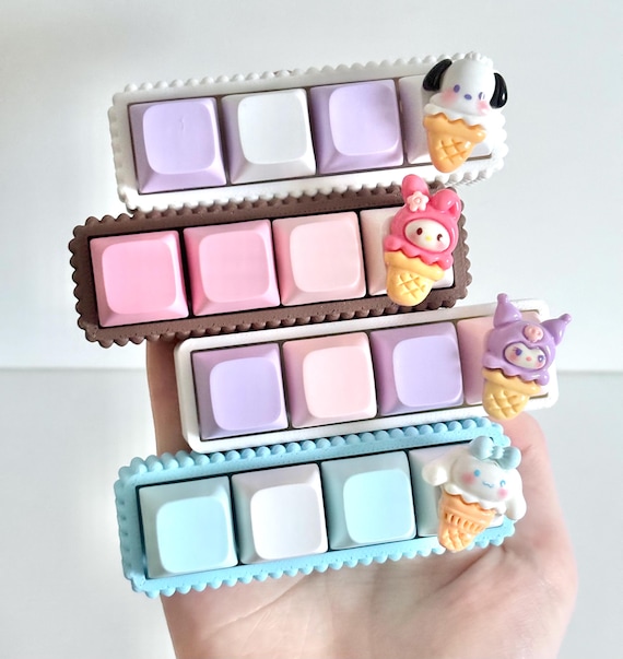 4 Button Cinnamoroll Keyboard Fidget Toy Keychain - 4 Key ASMR