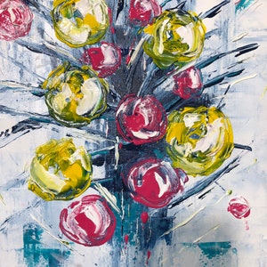 Abstract flowers in a vase