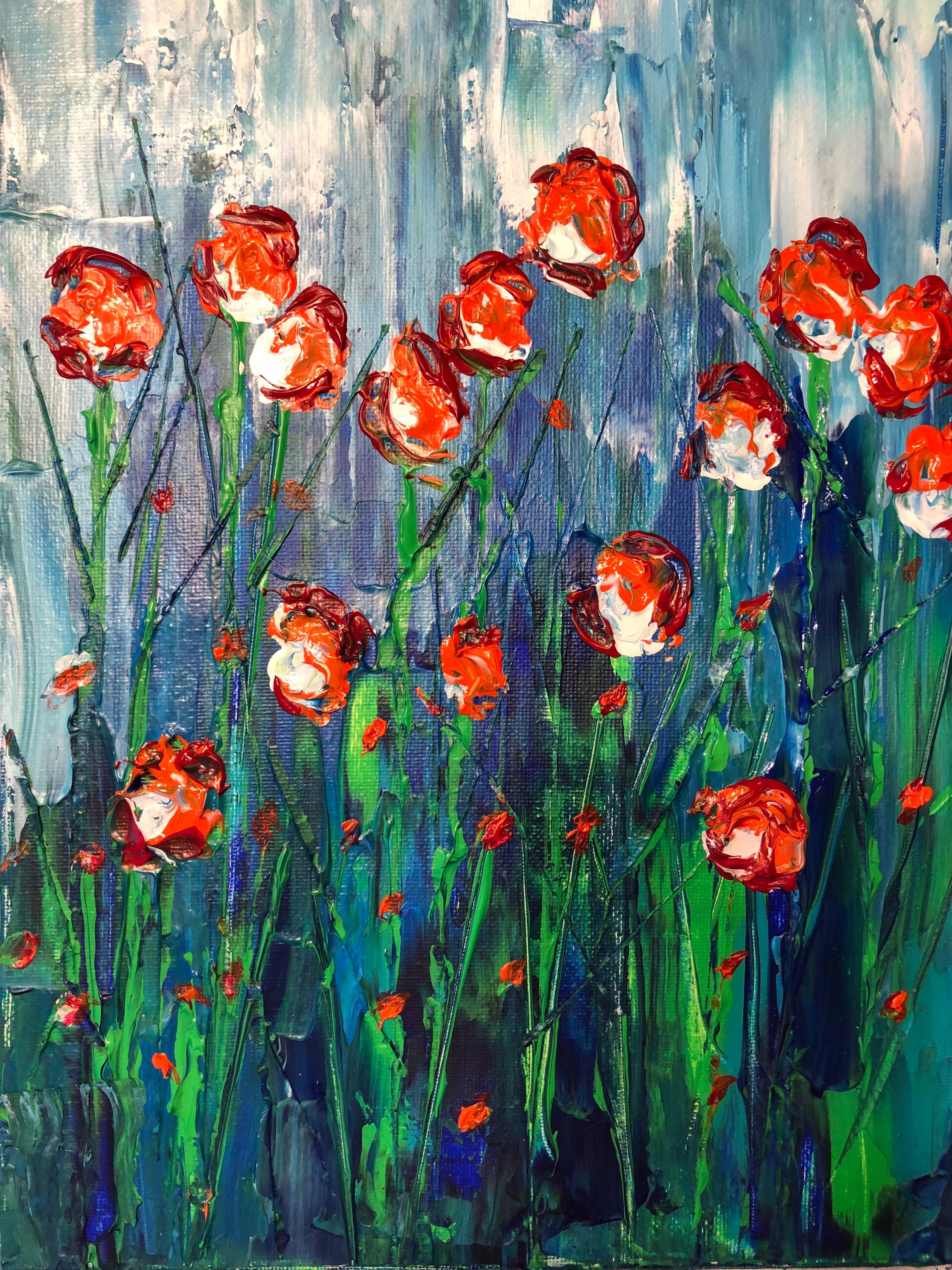Red White Roses Abstract Abstract Red and White Flowers - Etsy