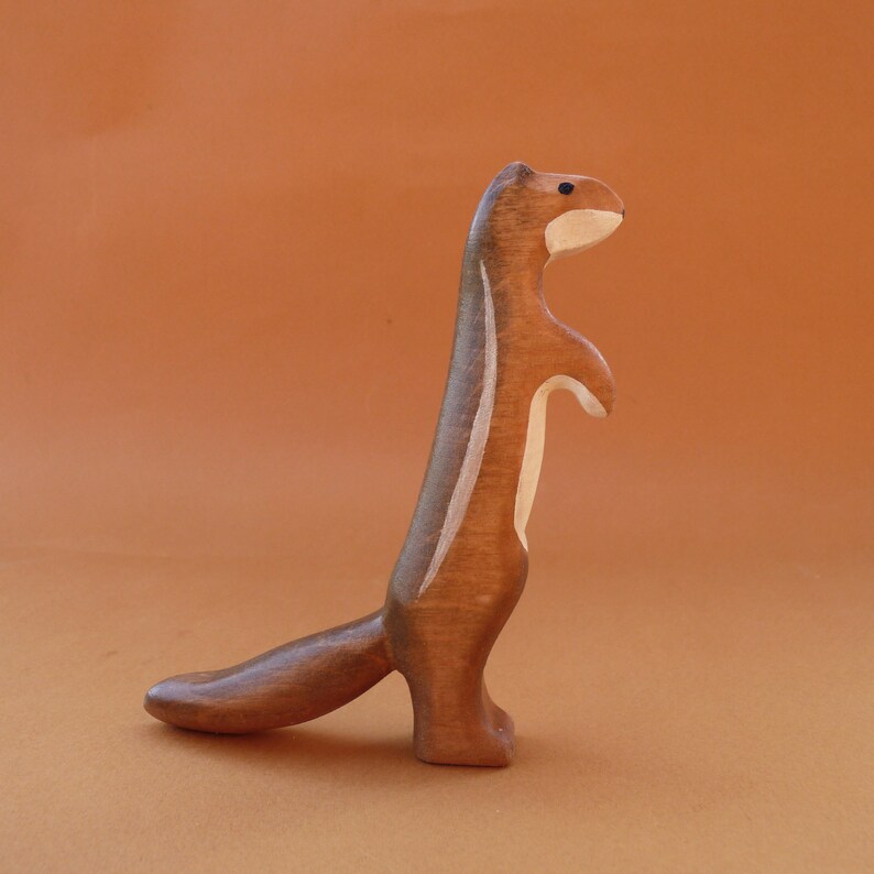 Wooden xerus figurines Wooden toys Wooden animal figurines Xerus toy Wood African animals toys image 2
