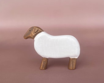 Wooden sheep toy - Wooden Farm Animal Toys - Wooden sheep figurine - Gift for Toddlers