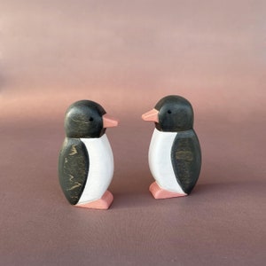 Wooden penguins figurines set Wooden animal toys Penguin wood toy Wooden animal figurines Arctic animal figurines image 8