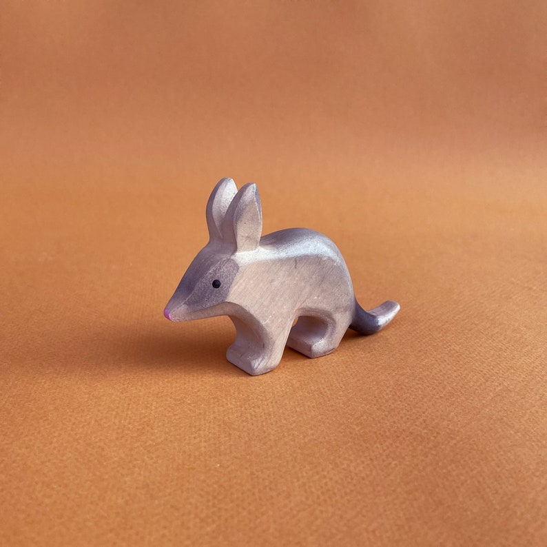 Wooden Bilby figurine Australian animal toys Wooden Animals toys Montessori Waldorf Toys Educational Toys for Toddlers and Children image 2