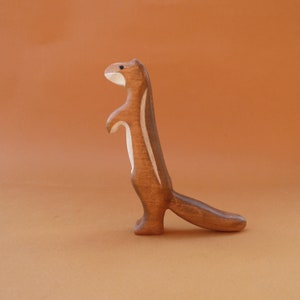 Wooden xerus figurines Wooden toys Wooden animal figurines Xerus toy Wood African animals toys image 1