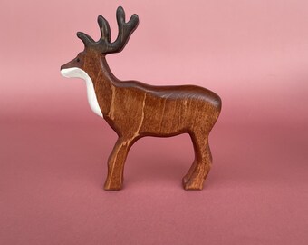 Wooden Deer toy figurine | Wooden animal figurines | Handmade Toys for Kids | Woodland animal figures |Wooden deer toy