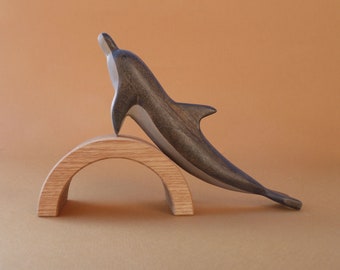 Wooden Dolphin Toy Figure | Dolphin toy | Montessori Waldorf Toys | Handmade Eco-friendly Toys for Kids | Natural wooden toys