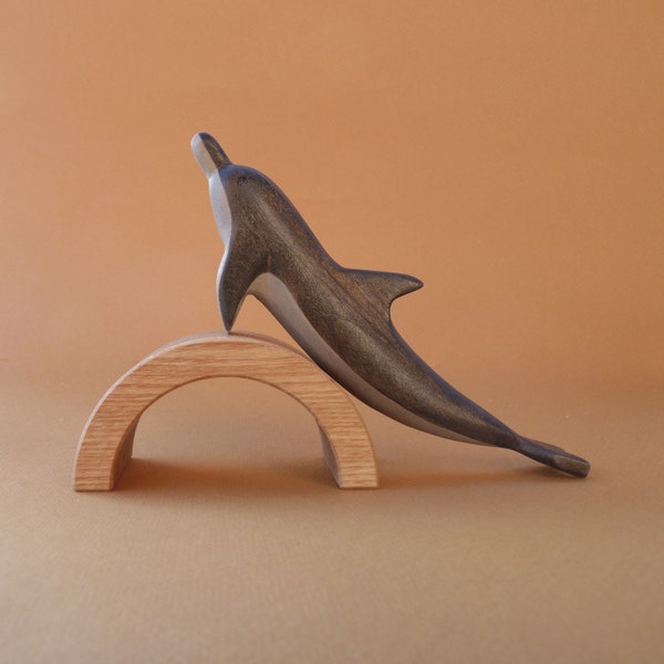 Wooden Dolphin Toy Figure | Dolphin toy | Montessori Waldorf Toys | Handmade Eco-friendly Toys for Kids | Natural wooden toys