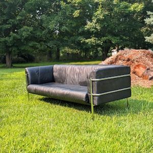 Danish Modern Kebe Bauhaus Leather Sofa, circa 1980&#39;s