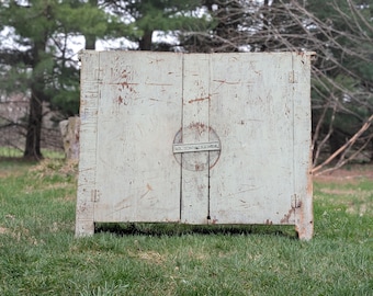 Antique Mint Green Storage Cabinet