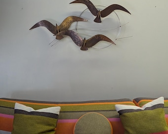 Metal Birds Wall Sculpture by Curtis Jere, 80s
