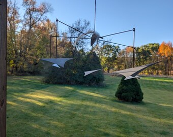 Mid-Century Modern Hanging Metal Abstract Mobile "Renewal" by Gil, 1960's.