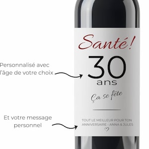 Regalo di compleanno - Etichetta personalizzata per bottiglia di vino