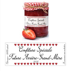 Pegatinas de anuncio de embarazo para bisabuela: etiqueta personalizada para tarro de mermelada para bisabuela