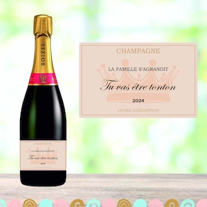 You're going to be an uncle in 2025 - Champagne label - Pregnancy announcement - Future uncle