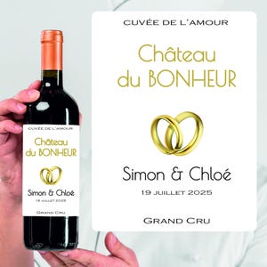 Etichetta personalizzata per bottiglia di vino per matrimonio, annuncio di matrimonio, fidanzamento, set di etichette personalizzate
