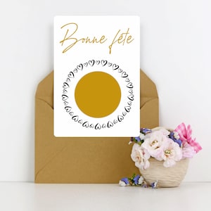 Carte à gratter annonce de grossesse, annonce mariage, cadeau surprise anniversaire, fêtes des pères, fête des mères, St Valentin