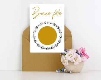 Anuncio de embarazo con tarjeta rasca y gana, anuncio de boda, regalo sorpresa de cumpleaños, Día del Padre, Día de la Madre, Día de San Valentín