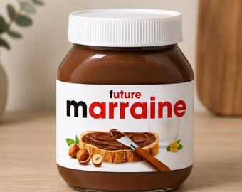 Personalized label for chocolate spread, sticker for personalized Nutella jar, pregnancy announcement idea, birthday