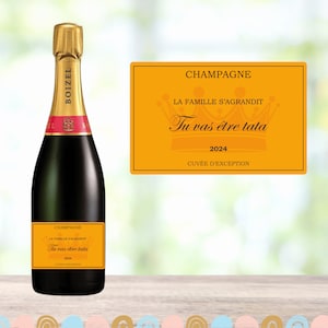 You are going to be auntie 2025 - Champagne label - Pregnancy announcement - Future auntie