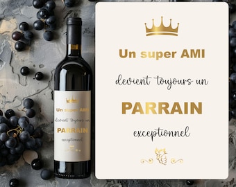 Wine label request godfather godmother pregnancy announcement godmother godfather do you want to become my godmother godfather announcement