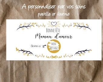 Carte à gratter fête des mamans ou mamies, fête des mères ou grand-mères, message à gratter maman, mamie, surprise maman ou mamie