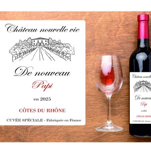 Pregnancy announcement wine label - New grandpa, Still grandpa - Waterproof label - Available for uncle, aunt, grandma, grandparents