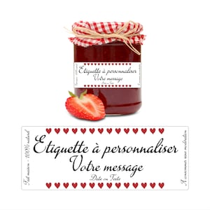 Cadeau personnalisé. Étiquette confiture à personnaliser - Annonce grossesse - Cadeau Maîtresse ou Nounou - Demande Témoin - Annonce mariage