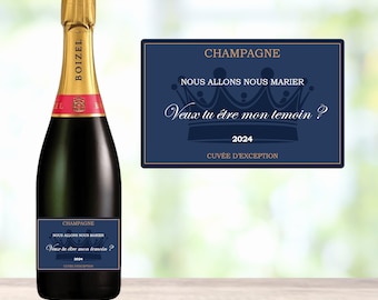 Champagne-etiket verzoek getuige