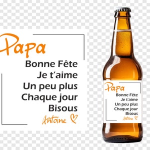 Etichetta personalizzata per bottiglia di birra - Regalo per papà - Festa del papà - Compleanno di papà - Compleanno del nonno - Regalo di birra per uomo