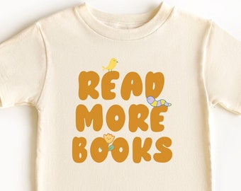 Read More Books Kids Shirt Books Graphic Tee Cute Kids T-shirt Reading Shirt Bookworm Shirt Library Shirt Kids Book Lover Shirt