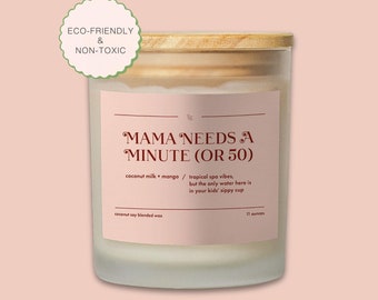 Funny Motherhood Candles for Moms Sustainable Gifts for New Mom Clean Burning Soy candles Safe for Family Homes and Baby Showers