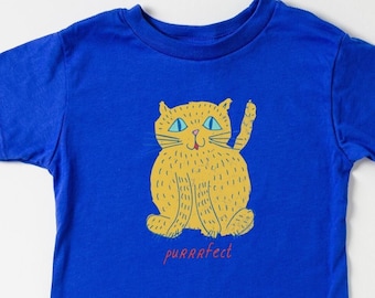 Cat T-Shirt for Kid  Cat Graphic Tee Toddler Cat Shirt for Cat Lovers Funny Cat T-Shirt Cat T Shirts for Youth Cute Cat Shirt Gift For Kids