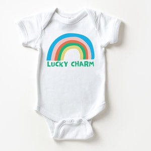 Baby Lucky Charm Bodysuit, Infant Lucky Charm Bodysuit, Baby Unisex Clothes, Baby St. Patrick&#39;s Day Clothes, Kids St Patrick&#39;s Day Shirt
