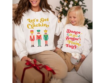 Kids Sweatshirt for Christmas Toddler Sweater The Nutcracker Christmas Shirt Sugar Plum Fairy Shirt Girls Holiday Sweatshirt