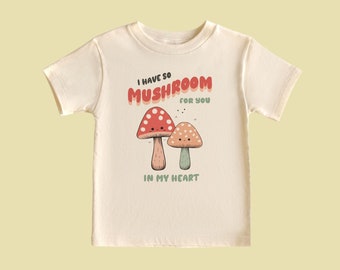 Mushroom Motif Shirt for Kids Cute Core Mushroom Toddler Tee Kawaii Clothing for Children Fungi Design Apparel for Boys and Girls