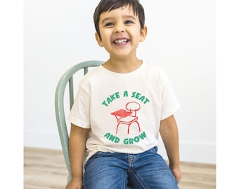 First Day of School Shirt Back to School T Shirt Kids School Shirt Toddler Gift Kids School T-Shirt Growing Kids Tee Desk Chair Graphic Tee