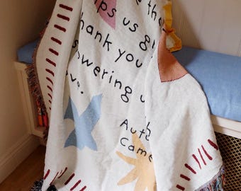 Personalized Love Letter to Baby Woven Blanket, Custom Gift with Sweet Message for Mothers, One of a Kind Present for Loved Ones with Letter
