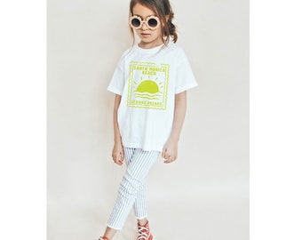 Kids Beach Shirt Kids Los Angeles Shirt Toddler Santa Monica Beach Tee Toddler Unisex T-Shirt Kids Cute Gifts Summer Graphic Shirt Sunrise