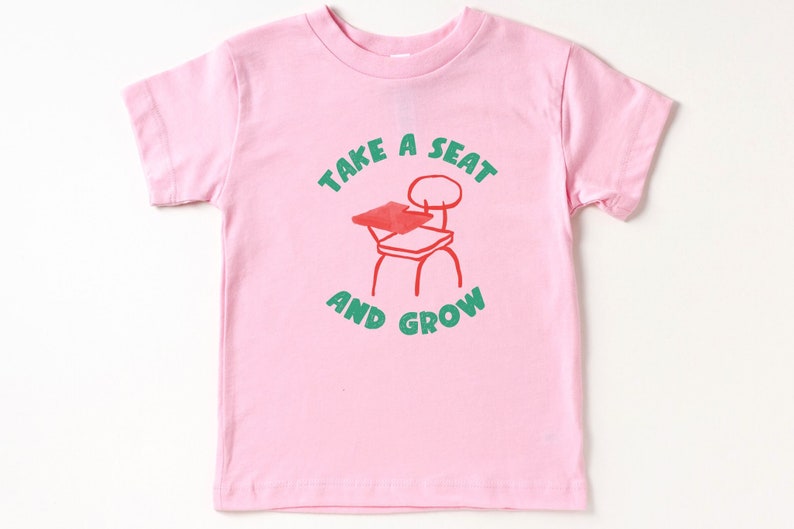 First Day of School Shirt Back to School T Shirt Kids School Shirt Toddler Gift Kids School T-Shirt Growing Kids Tee Desk Chair Graphic Tee Pink