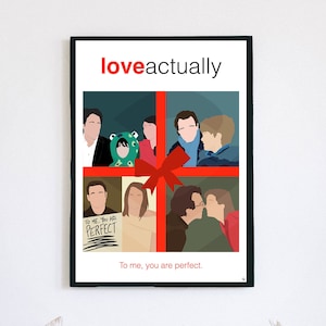 Love Actually Art TV Movie Alternative Minimal Poster Stampa Variante 01 Wall Art Gift A3 Download digitale