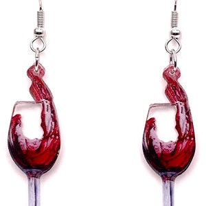 Red Wine Glass, earrings!