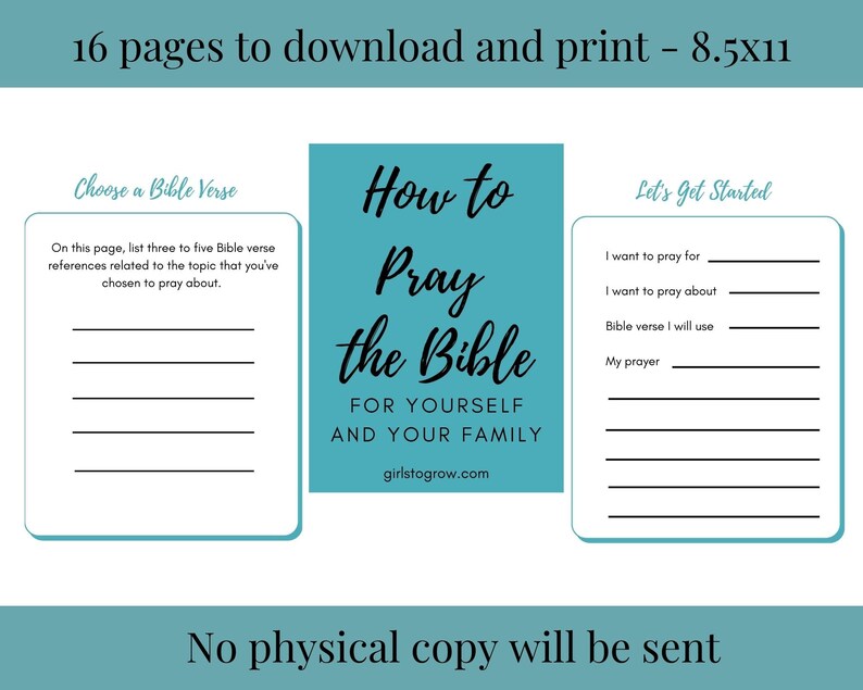 Printable Prayer Guide How to Pray the Bible for Yourself and Your Family Printable PDF Guided
