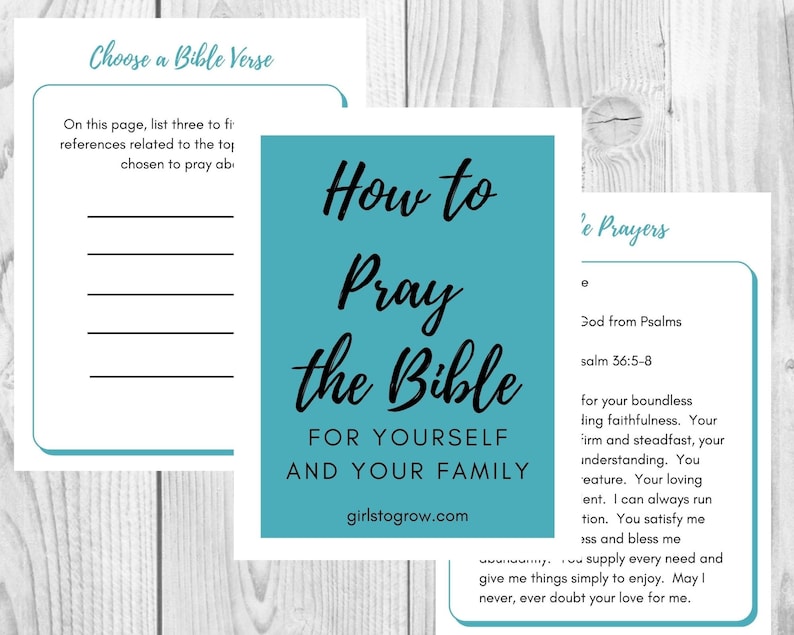 Printable Prayer Guide How to Pray the Bible for Yourself Etsy