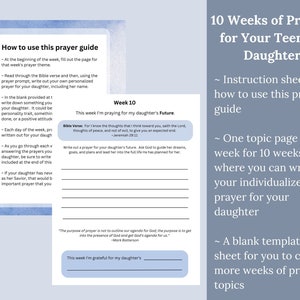Printable Prayer Guide | 10 Weeks of Praying for Your Teenage Daughter ...
